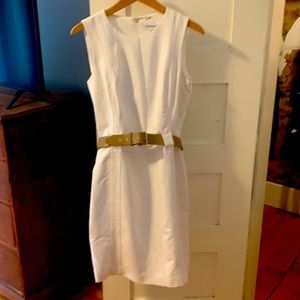 White Calvin Klein sleeveless dress. Size 10